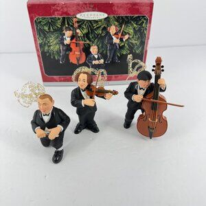 Hallmark 1995 Three Stooges Ornament Set Larry Moe Curly Christmas Collectible